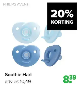 Baby-Dump Soothie Hart aanbieding
