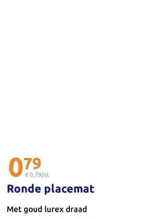 Action Ronde placemat aanbieding