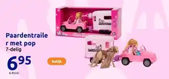 Action Paardentrailer met pop aanbieding
