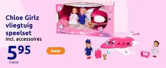 Action Chloe Girlz vliegtuig speelset aanbieding