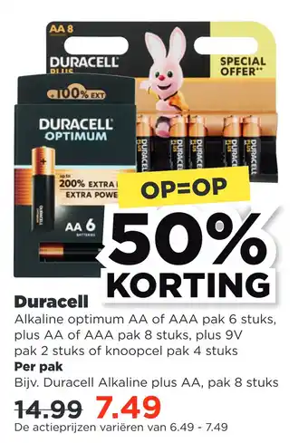 PLUS Duracell aanbieding