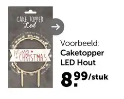 Aveve Caketopper LED Hout aanbieding