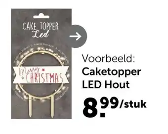 Aveve Caketopper LED Hout aanbieding