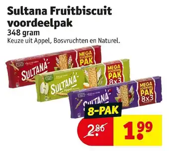 Kruidvat Sultana fruitbiscuit voordeelpak 348g aanbieding