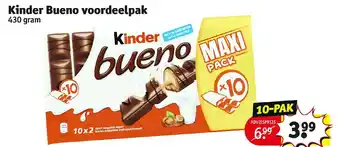 Kruidvat Kinder Bueno voordeelpak 430g aanbieding