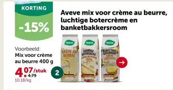 Aveve Aveve mix voor crème au beurre, luchtige botercrème en banketbakkersroom aanbieding