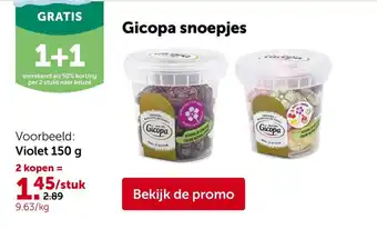 Aveve Gicopa snoepjes aanbieding