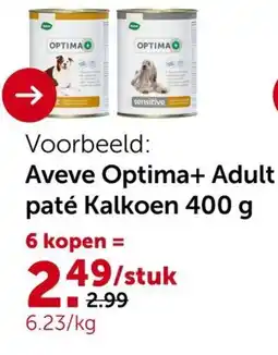 Aveve Aveve Optima+ Adult paté Kalkoen aanbieding