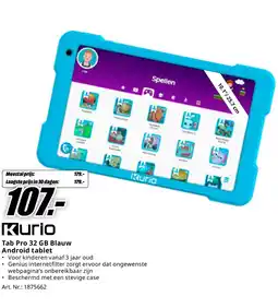 MediaMarkt Kurio Tab Pro 32 GB Blauw Android tablet aanbieding