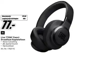 MediaMarkt JBL Live 770NC Zwart Draadloze koptelefoon aanbieding