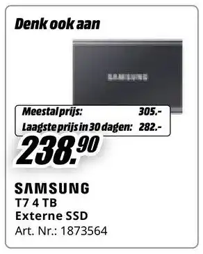 MediaMarkt Samsung T74 TB Externe SSD aanbieding