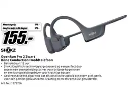 MediaMarkt Shokz OpenRun Pro 2 Zwart Bone Conduction Hoofdtelefoon aanbieding