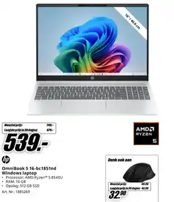 MediaMarkt Hp OmniBook 5 16-bc1851nd Windows laptop aanbieding