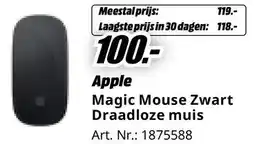 MediaMarkt Apple Magic Mouse Zwart Draadloze muis aanbieding