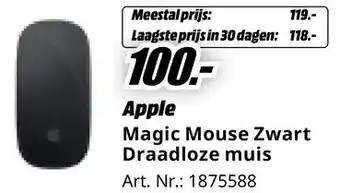 MediaMarkt Apple Magic Mouse Zwart Draadloze muis aanbieding
