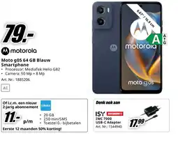 MediaMarkt Motorola Moto g05 64 GB Blauw Smartphone aanbieding