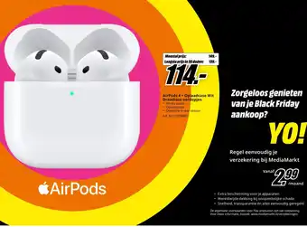MediaMarkt AirPods 4+ Oplaadcase Wit Draadloze oordopjes aanbieding