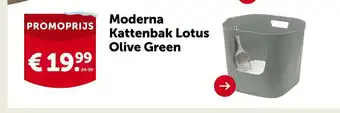 Aveve Moderna Kattenbak Lotus Olive Green aanbieding