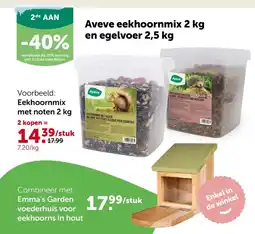 Aveve Aveve eekhoornmix 2 kg en egelvoer 2,5 kg aanbieding
