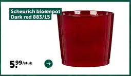 Aveve Scheurich bloempot Dark red 883/15 aanbieding
