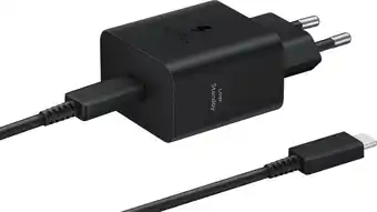 Coolblue Samsung Super Fast Charging Oplader 45W Zwart + Usb C Kabel 1,8m Zwart Kunststof aanbieding