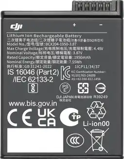 Coolblue DJI Osmo Action Extreme Battery Plus (1950 mAh) aanbieding