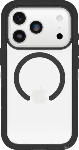 Coolblue Otterbox Defender Pro XT iPhone 17 Pro Back Cover met MagSafe Magneet Transparant Zwart aanbieding