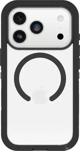 Coolblue Otterbox Defender Pro XT iPhone 17 Pro Back Cover met MagSafe Magneet Transparant Zwart aanbieding