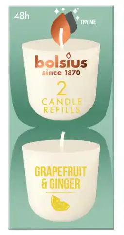 De Online Drogist Bolsius Grapefruit & Ginger Candle Refills aanbieding