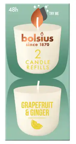 De Online Drogist Bolsius Grapefruit & Ginger Candle Refills aanbieding