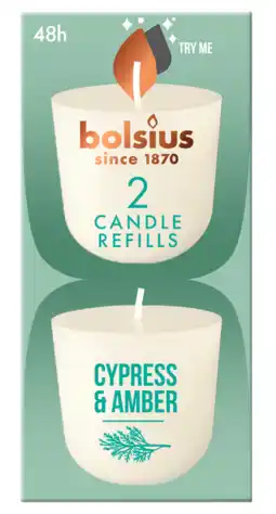De Online Drogist Bolsius Cypress & Amber Candle Refills aanbieding