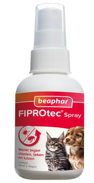 De Online Drogist Beaphar FIPROtec Vlooien, Teken en Luizen Spray aanbieding