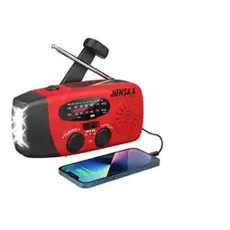 ANWB Jonska Opwindbare Noodradio 2000 mAH Rood aanbieding