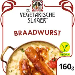 Jumbo De Vegetarische Slager Braadwurst Vegan 160 g aanbieding