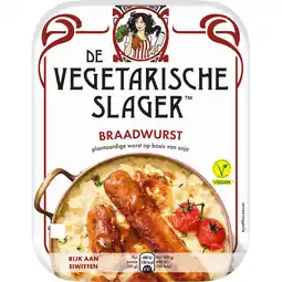 Jumbo De Vegetarische Slager Braadwurst Vegan 160 g aanbieding