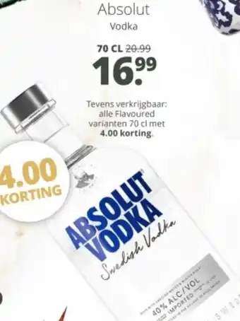 Mitra Absolut Vodka aanbieding