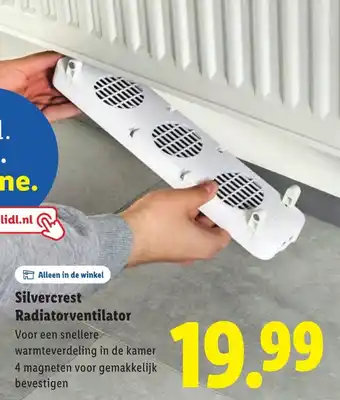 Lidl Silvercrest Radiatorventilator aanbieding