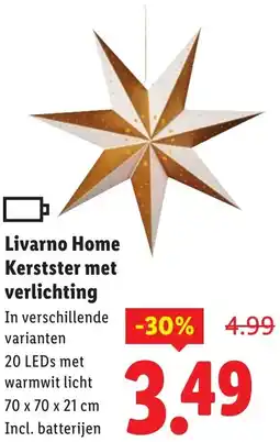 Lidl Livarno Home Kerstster met verlichting aanbieding