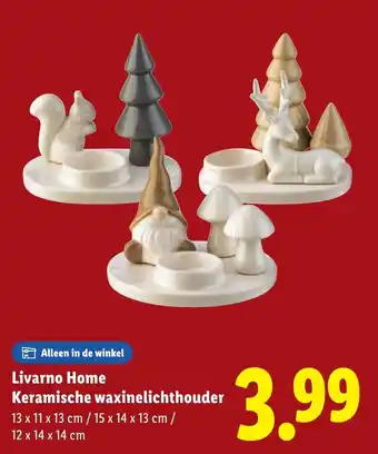 Lidl Livarno Home Keramische waxinelichthouder aanbieding