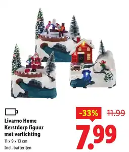 Lidl Livarno Home Kerstdorp figuur met verlichting aanbieding