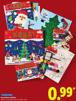 Lidl Kerst knutsel artikelen aanbieding
