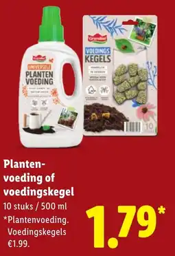 Lidl Plantenvoeding of voedingskegel aanbieding