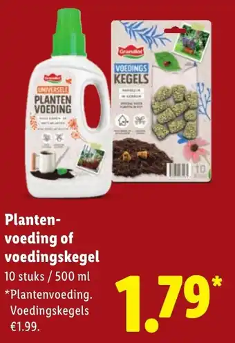 Lidl Plantenvoeding of voedingskegel aanbieding