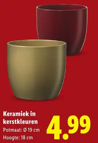 Lidl Keramiek in kerstkleuren aanbieding