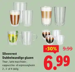 Lidl Silvercrest Dubbelwandige glazen aanbieding