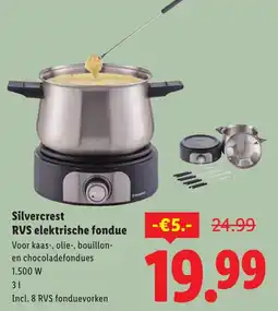 Lidl Silvercrest RVS elektrische fondue aanbieding