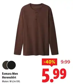 Lidl Esmara Men Herenshirt aanbieding