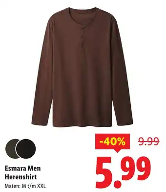 Lidl Esmara Men Herenshirt aanbieding