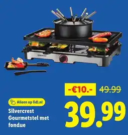 Lidl Silvercrest Gourmetstel met fondue aanbieding