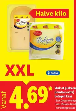 Lidl Stuk of plakken Goudse extra belegen kaas aanbieding